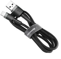 BASEUS nabíjecí / datový kábel Cafule USB-A - Lightning, 2,4A, 0.5m, šedá/čierna
