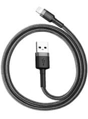 BASEUS nabíjecí / datový kábel Cafule USB-A - Lightning, 2,4A, 0.5m, šedá/čierna
