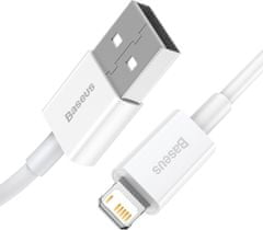 BASEUS kábel Superior saries USB-A - Lightning, rychlonabíjecí, 2.4A, 2m, biela