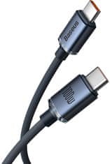 BASEUS nabíjecí / datový kábel Crystal Shine saries USB-C - USB-C, 100W, 2m, čierna