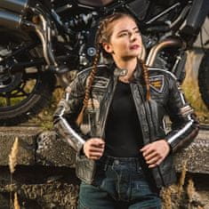 W-TEC Dámska kožená moto bunda Sheawen Lady Black Farba čierna, Veľkosť XS
