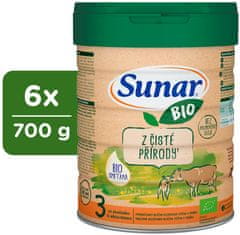 Sunar BIO 3, batoľacie dojčenské mlieko 6x700g (CZ-BIO-003)