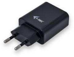 I-TEC síťová nabíječka, 2x USB-A 2.4A, čierna