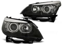 TUNING TEC Predné svetlá BMW E60/E61 03-07 LED ANGEL EYES H7/H7 čierne