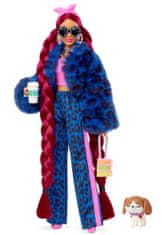 Mattel Barbie Extra Modrá teplákovka s leopardím vzorom GRN27