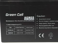 Green Cell VRLA/AGM batéria 12V, 7.2Ah, Faston 250 (F2); AGM05