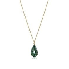 Viceroy Prekrásny pozlátený náhrdelník s malachitom Elegant 15111C100-42 (retiazka, prívesok)