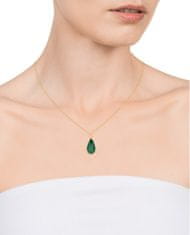 Viceroy Prekrásny pozlátený náhrdelník s malachitom Elegant 15111C100-42 (retiazka, prívesok)