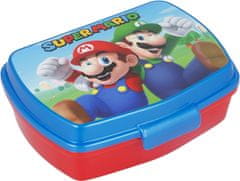 Detský box na desiatu Super Mario - červený/modrý