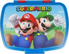 Detský box na desiatu Super Mario - červený/modrý
