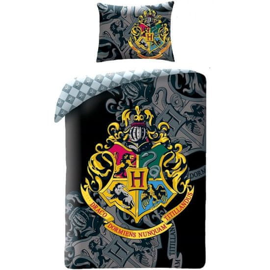 Halantex Bavlnené posteľné obliečky Harry Potter - zlatý erb školy v Rokforte