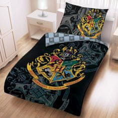 Halantex Bavlnené posteľné obliečky Harry Potter - zlatý erb školy v Rokforte