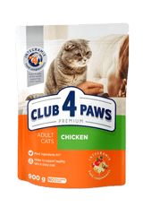 Club4Paws Premium Granule pre mačky pre všetky plemená s kuracou príchuťou 900g