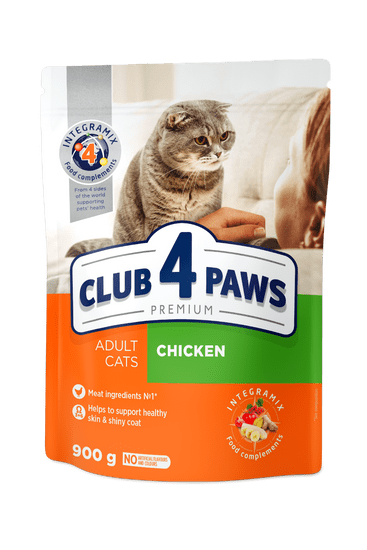 Club4Paws Premium pre mačky pre všetky plemená kura 900g