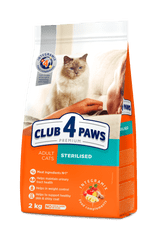 Club 4 Paws Premium pre sterilizovane mačky 2 kg + kapsičky pre mačky My love set s kralikom 4x100g