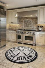 Conceptum Hypnose Okrúhly koberec My Kitchen 140 cm čierny/biely