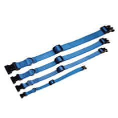COBBYS PET Nastaviteľný textilný obojok 20-31cm/10mm modrý