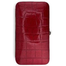 Globos Dámska manikúra 1355-86 červená s dizajnom krokodílej kože