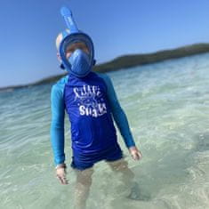 AGAMA Detská celotvárová maska na šnorchlovanie Dory od 4 rokov modrá