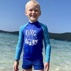 AGAMA Detské lycrové tričko LITTLE SHARK modrá 10 rokov / 140-146 cm