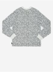 Vans Čierno-biele dievčenské vzorované tričko s dlhým rukávom VANS 160