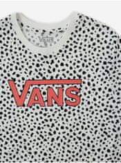 Vans Čierno-biele dievčenské vzorované tričko s dlhým rukávom VANS 160