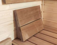 Topsauna Podhlavník do sauny - saunová opierka hlavy osika - drevený vankúš - Thermowood hnedý