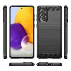 MG Carbon Case Flexible silikónový kryt na Samsung Galaxy A73, čierny