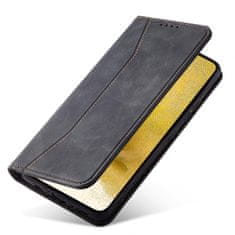 MG Magnet Fancy knižkové kožené puzdro na Samsung Galaxy S22 Plus, čierne