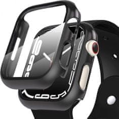 Tech-protect Defense 360 puzdro s ochranným sklom na Apple Watch 7 45mm, čierne