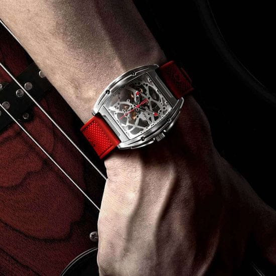 Ciga Design Náramkové hodinky Z-Series z nehrdzavejúcej ocele Automatic Mechanical Skeleton Red