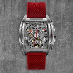 Ciga Design Náramkové hodinky Z-Series z nehrdzavejúcej ocele Automatic Mechanical Skeleton Red