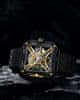Náramkové hodinky X-Series Titanium Mechanical Skeleton Black-Gold