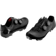 Force Cyklistická obuv MTB Warrior Carbon - čierna - veľkosť 45