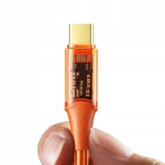 Mcdodo Telefónny kábel, výkonný, super rýchly, USB-C PD kábel, 100 W, 1,8 m, oranžový, Mcdodo CA-2113