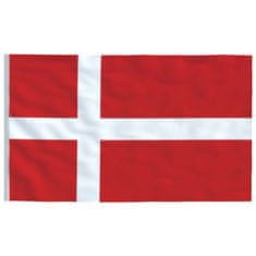 Vidaxl Vlajka Dánska a tyč 6,23 m hliník