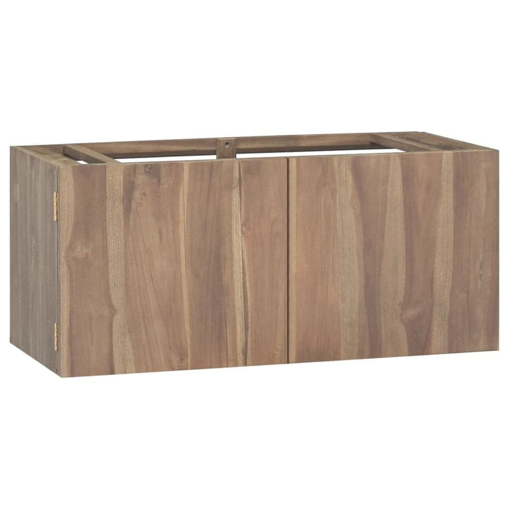 Petromila vidaXL Nástenná kúpeľňová skrinka 90x39x40 cm masívne tíkové drevo