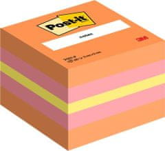 3M Samolepiace bloček, mix farieb oranžová-ružová, 51 x 51 mm, 400 listov, 7100172395
