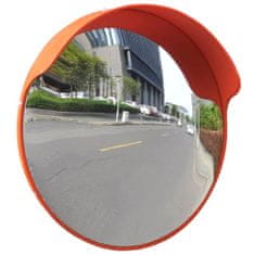 Vidaxl Konvexné dopravné zrkadlo, PC plast, oranžové 45 cm, do exteriéru
