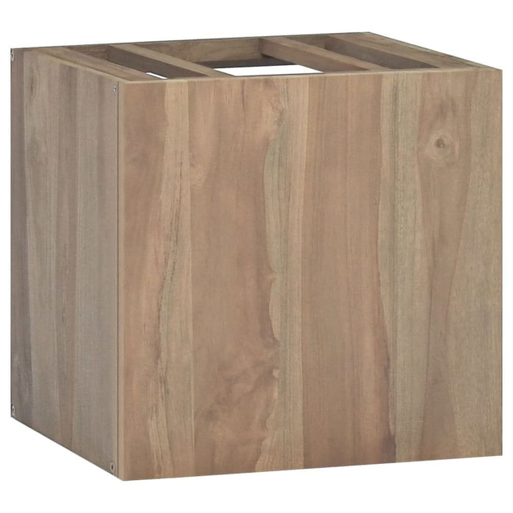 Vidaxl Kúpeľňová nástenná skrinka, 46x25,5x40 cm, masívne teakové drevo