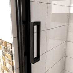 H K Luxusné posuvné sprchové dvere ALTO BLACK 116- 120x195cm Ľ/P so Soft close zatváraním 