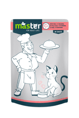 Master Kapsičky pre mačky s telacim mäsom v omáčke 24x80g