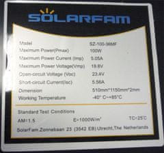 sapro Fotovoltaický solárny panel 12V/100W, SZ-100-36MF, flexibilný