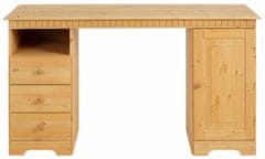Danish Style Pracovný stôl Linde, 140 cm, borovica