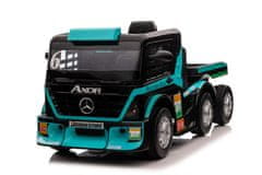 Lean-toys Batériový automobil Mercedes + náves XMX622B LCD modrý