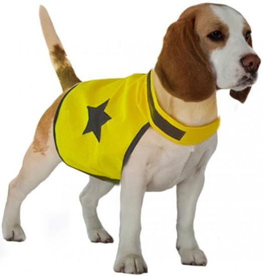 Duvo+ Reflexná vesta pre psa 48cm látková žltá dôvo +