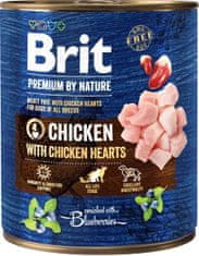 Brit Premium by Nature Dog konz. - Chicken with Hearts 800 g
