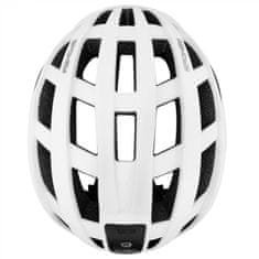 Spokey POINTER PRO Cyklistická prilba s LED blikačkou a blinkre, 55-58 cm, biela