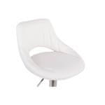 G21 Barová stolička Aletra koženková, prešívaná white