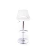 G21 Barová stolička Aletra koženková, prešívaná white